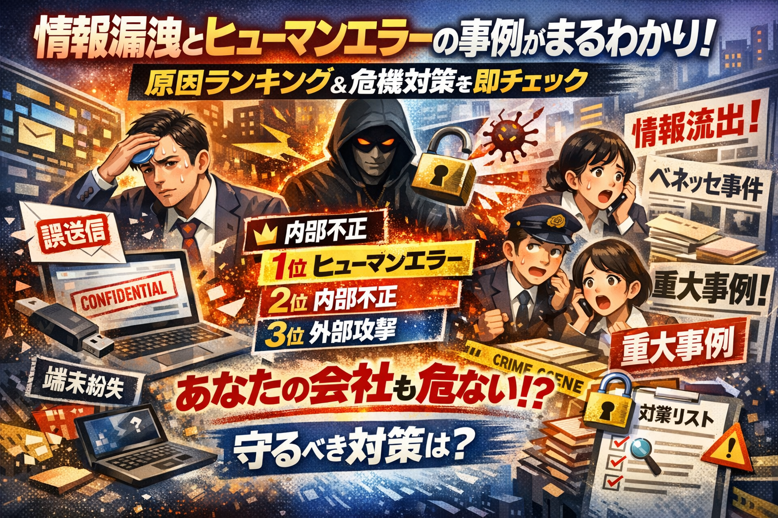 情報漏洩とヒューマンエラー事例がまるわかり！原因ランキングや対策も即チェック | Digital Port